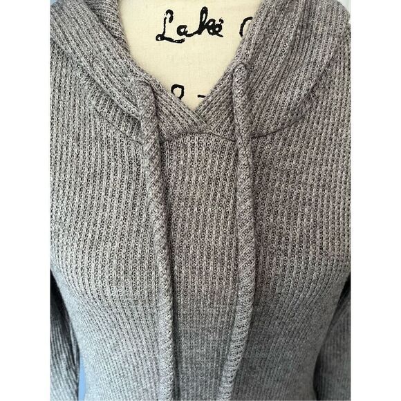 NWOT - Kaileigh Women’s LP Hooded Drawstring Sweater Dress Gray Boho - Picture 5 of 8
